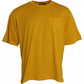 Dark Yellow Logo Cotton Round Neck T-shirt