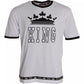 White Crown King Cotton Crew Neck Men T-shirt