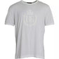 White Logo Embossed Cotton Crewneck T-shirt