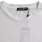 White Cotton Round Neck Short Sleeve T-shirt