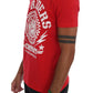 Chic Red 'RIDERS' Motive Crewneck Tee