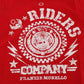 Chic Red 'RIDERS' Motive Crewneck Tee