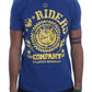 Stylish Blue Riders Motif Cotton Tee