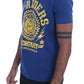 Stylish Blue Riders Motif Cotton Tee