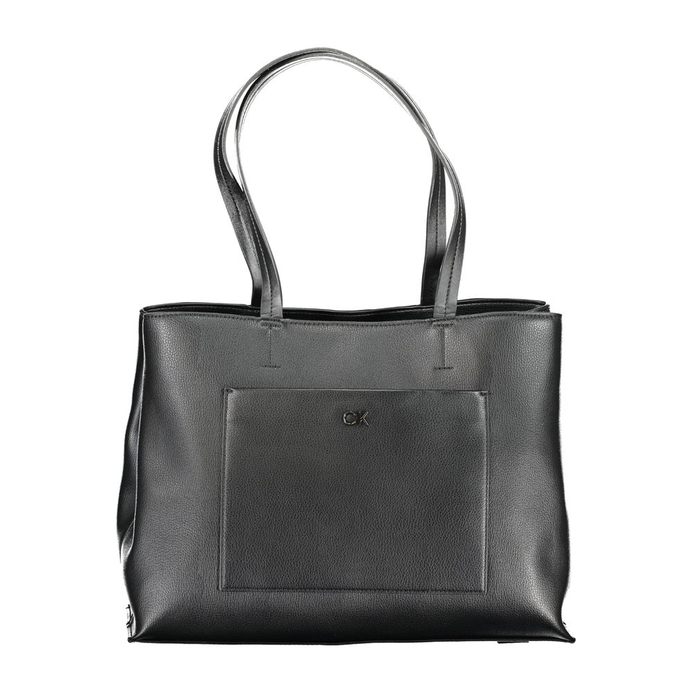 Black Polyester Handbag