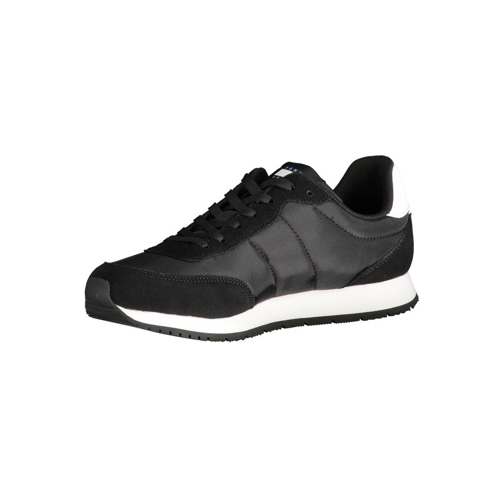 Black Polyester Sneaker