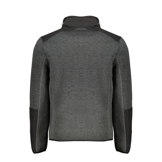 Gray Polyester Men Jacket