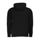 Black Cotton Men Hooded Sweater