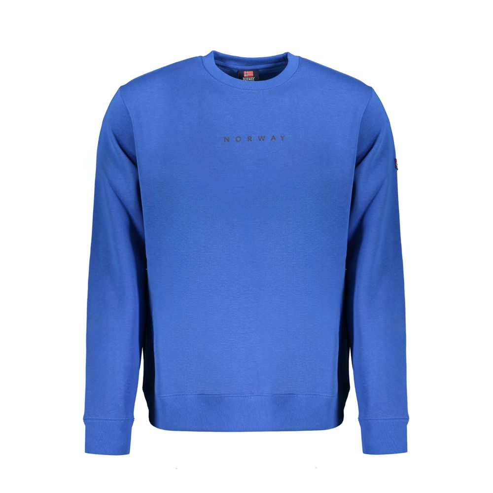 Blue Cotton Men Sweater