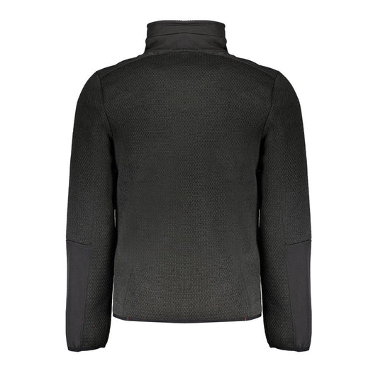 Black Polyester Men Jacket