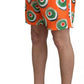 Orange Cupcake Beachwear Shorts Swimwear