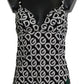 Black DG Mania Print Sleeveless Swimwear