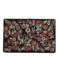 Multicolor Floral Gold Frame Clutch Evening Purse Bag