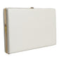 White Leather Gold Frame Clutch Evening Party Purse Bag