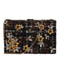 Multicolor Tweed Floral Clutch Evening Party Purse CrossBody Bag