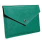 Green Leather Handbag Clutch Mini Purse Pouch Tablet Case