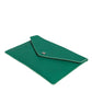 Green Leather Handbag Clutch Mini Purse Pouch Tablet Case