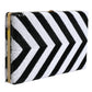 Black White Gold Frame Clutch Evening Party Purse Bag