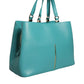 Green Leather Women Shopping Tote Top Handle Bag