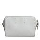 White Leather Large Pouch Zip Handbag Women Bag