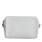 White Leather Large Pouch Zip Handbag Women Bag