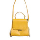 Yellow Leather Shoulder Strap Top Handle Bag