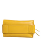 Yellow Leather Shoulder Strap Top Handle Bag