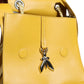 Yellow Leather Shoulder Strap Top Handle Bag