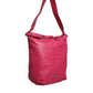 Fuchsia Pink Leather Shoulder Purse Tote Bag