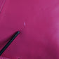 Fuchsia Pink Leather Shoulder Purse Tote Bag