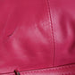 Fuchsia Pink Leather Shoulder Purse Tote Bag