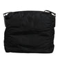 Black Canvas Pockets Crossbody Strap Shoulder Bag