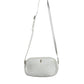 White Croc Print Leather Crossbody Sling Bag