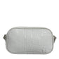 White Croc Print Leather Crossbody Sling Bag