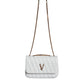 White Mini Nappa Leather Crossbody Shoulder Bag