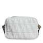 White Quilted Nappa Leather Crossbody Shoulder Bag