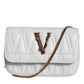 White Quilted Nappa Leather Crossbody Shoulder Bag