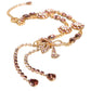 Gold Tone Brass Crystal Embellished Waist Chain Belt