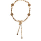 Gold Tone Brass Crystal Embellished Waist Chain Belt