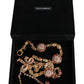 Gold Tone Brass Crystal Embellished Waist Chain Belt