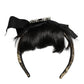 Black Hair Parrucchiera Crystal Headband Diadem