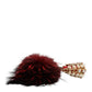 Red Gold Crystal Fur Headset Audio AUX Headphones