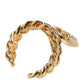 Gold Plated Open DG Logo Curb Chain Ring