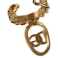 Gold Plated Open DG Logo Curb Chain Ring