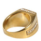 Gold Plated 925 Silver Clear Crystal Ring