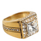 Gold Plated 925 Silver Clear Crystal Ring