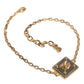 Gold Brass Chain Logo Sicily Pendant Necklace