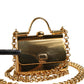 Gold Brass Chain Sicily Micro Bag Pendant Necklace