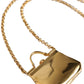 Gold Brass Chain Sicily Micro Bag Pendant Necklace