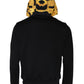 Black Medusa Print Cotton Full Zip HoodieSweatshirt Sweater